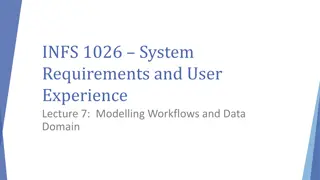 Modelling Workflows and Data Domain in System Requirements and User Experience