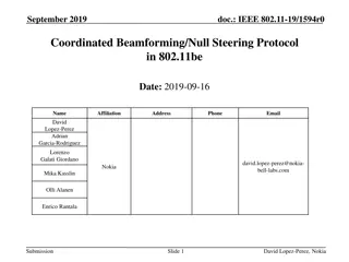 Coordinated Beamforming/Null Steering Protocol in IEEE 802.11be