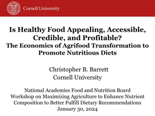 The Economics of Healthy Food Choices