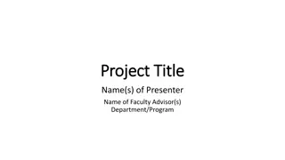 Effective Presentation Techniques for Research Projects