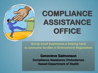 Supporting Small Businesses: Compliance Assistance Office Overview