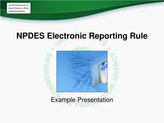 EPA Resource for NPDES Rule Implementation: Electronic Reporting