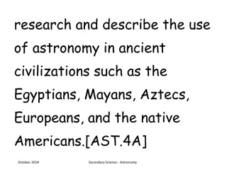 Ancient Astronomy and Modern Contributions