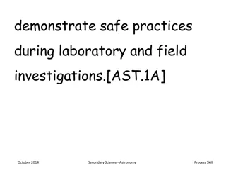 Best Practices in Laboratory and Field Investigations for Secondary Science - Astronomy