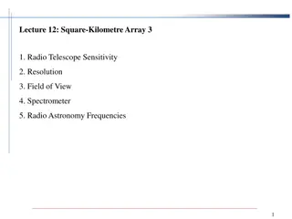 Radio Telescope Sensitivity and Resolution in Radio Astronomy