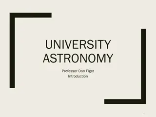 University Astronomy Course with Professor Don Figer: Introduction and Information