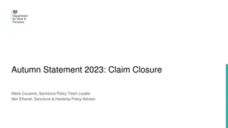 Sanctioned Claim Closure Measures in Autumn Statement 2023