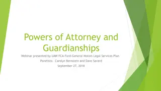 Powers of Attorney and Guardianships Presentation