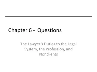 Legal Ethics Questions: Duties of Lawyers