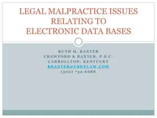 Challenges and Solutions in Legal Malpractice Issues Related to Electronic Databases