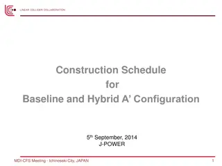 Construction Schedule for Baseline and Hybrid A Configuration at J-POWER MDI-CFS Meeting, Ichinoseki City, Japan