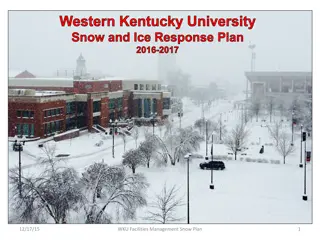 Western Kentucky University Snow and Ice Response Plan 2016-2017