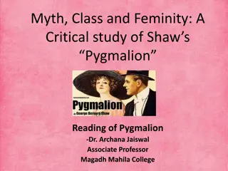 Myth, Class, and Femininity: Critical Analysis of George Bernard Shaw's Pygmalion