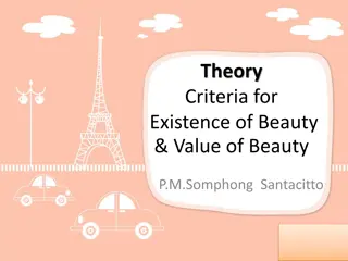 The Theory of Beauty and Criteria for Existence