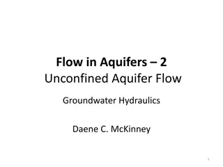 Unconfined Aquifer Flow: Theory and Equations