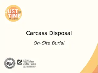 On-Site Burial for Carcass Disposal: Methods and Environmental Impacts