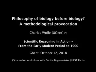 Philosophy of Biology: A Methodological Provocation Before the Emergence of Biology