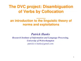 Understanding Verb Disambiguation through Collocation Patterns