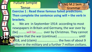 Famous Failed Predictions and Future Simple Tense Exercises