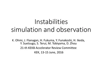 Instabilities Simulation and Observation at KEKB Accelerator Review Committee