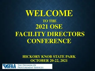 2021 OSE Facility Directors Conference Agenda at Hickory Knob State Park