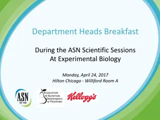 Nutrition Science Symposium at Experimental Biology - Department Heads Breakfast