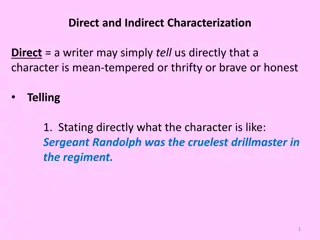 Understanding Characterization in Literature