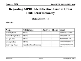 Error Recovery Methods for MPDU Identification in IEEE 802.11-24