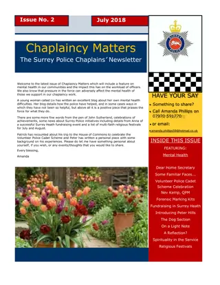 Surrey Police Chaplains Newsletter - June/July 2018