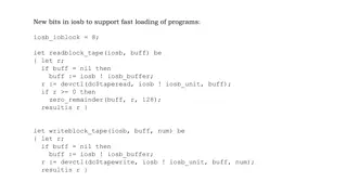 Enhancements in iOSB for Fast Program Loading