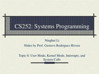 User Mode, Kernel Mode, Interrupts, and System Calls in Computer Architecture