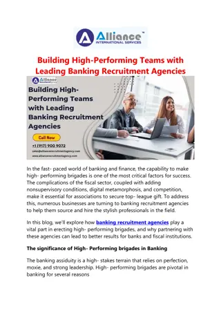 Building High-Performing Teams with Leading Banking Recruitment Agencies