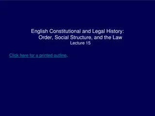 The Impact of the Black Death on English Legal and Constitutional History