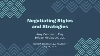 Effective Negotiation Styles and Strategies for Successful Conflict Resolution