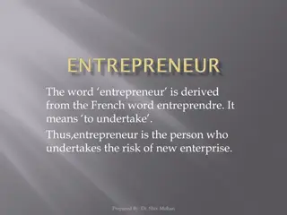 The Role of an Entrepreneur