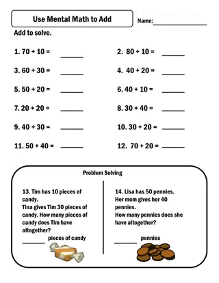 Math Addition and Subtraction Practice with Problem Solving