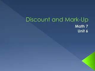 Percent Problems in Mathematics: Discounts and Mark-Ups Explained