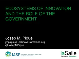 Insights on Ecosystems of Innovation and Government Role