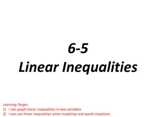 Linear Inequalities in Two Variables