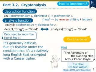 Cryptanalysis and Decryption Techniques for Caesar Cipher