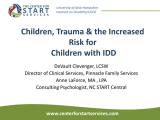 Childhood Trauma and Its Impact on Children with IDD