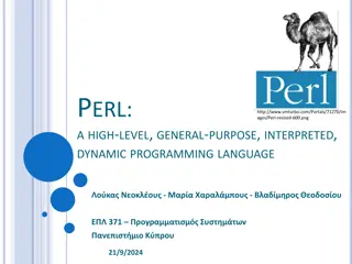 Introduction to Perl Programming Language