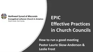 Effective Practices in Church Councils: Running Productive Meetings