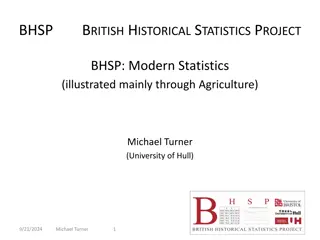 A Comparative Study of Agriculture in British Historical Statistics Project and Agrarian History of England & Wales