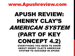 Henry Clay's American System in APUSH Review