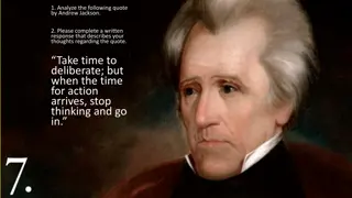 Reflection on Quotes by Andrew Jackson and Henry Clay