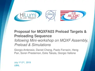 Preload Targets and Sequencing for MQXFA03 Assembly and Simulations