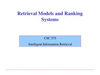 Intelligent Information Retrieval: Models, Ranking, and Algorithms