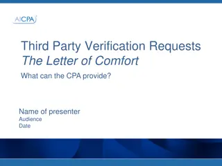 Third Party Verification Requests - What CPAs Can Provide