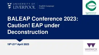 Deconstruction of EAP Practitioner Identity at BALEAP Conference 2023